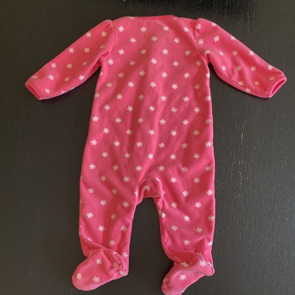 Child of Mine 2-Way Zip Little Sister Fleece Footie 3-6 Months - Picture 2 of 6